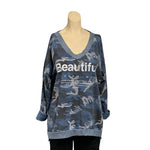 Load image into Gallery viewer, NB - V Neck Camouflage Print Top
