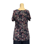 Load image into Gallery viewer, Saloos - Navy Floral Print Top
