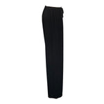 Load image into Gallery viewer, Saloos - Black Slinky Stretch Plain Trousers

