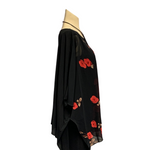Load image into Gallery viewer, Saloos - Red Diagonal Floral Chiffon Top
