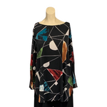 Load image into Gallery viewer, Saloos - Black Geometric Print Top
