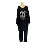 Load image into Gallery viewer, NB - Foil Chanel Inspired Logo Cotton Tunic
