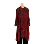 Load image into Gallery viewer, Saloos - Red Print Shirt Dress
