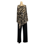 Load image into Gallery viewer, Saloos - Brown Tiger Print Top with Necklace
