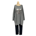 Load image into Gallery viewer, NB - Foil Chanel Inspired Logo Cotton Tunic
