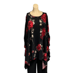 Load image into Gallery viewer, Saloos - Black Rose Print Top
