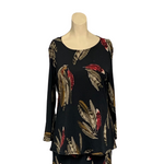Load image into Gallery viewer, Saloos - Taupe feather Print Top
