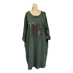 Load image into Gallery viewer, NB - Metallic Leopard Print LOVE Tunic
