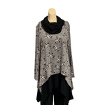 Load image into Gallery viewer, Saloos - Grey floral Embossed Print Top
