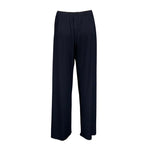 Load image into Gallery viewer, Saloos - Navy Slinky Stretch Plain Trouser
