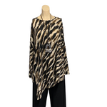 Load image into Gallery viewer, Saloos - Brown Tiger Print Top with Necklace
