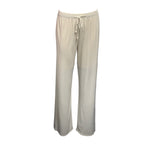 Load image into Gallery viewer, Saloos - Cream Slinky Stretch Plain Trousers

