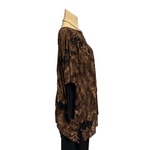 Load image into Gallery viewer, Saloos - Brown Double Layer Diagonal Printed Top
