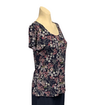 Load image into Gallery viewer, Saloos - Navy Floral Print Top
