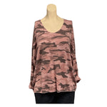 Load image into Gallery viewer, NB - Camouflage Print Soft V-Neck Top

