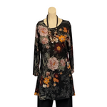 Load image into Gallery viewer, Saloos - Mustard Floral Printed Tunic Top with Necklace
