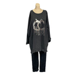 Load image into Gallery viewer, NB - Foil Chanel Inspired Logo Cotton Tunic
