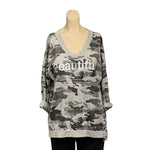 Load image into Gallery viewer, NB - V Neck Camouflage Print Top
