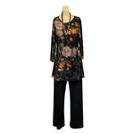 Load image into Gallery viewer, Saloos - Mustard Floral Printed Tunic Top with Necklace
