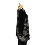 Load image into Gallery viewer, Saloos - Black Flora Knit Top with Necklace

