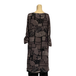 Load image into Gallery viewer, Saloos - Grey Leaf Print Layered Button Look Top
