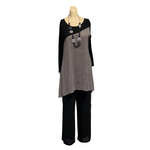 Load image into Gallery viewer, Saloos - Black Stripe Top with Necklace
