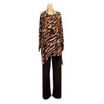 Load image into Gallery viewer, Saloos - Rust Tiger Print Top with Necklace
