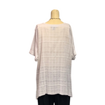 Load image into Gallery viewer, Saloos - White Linen Look Top with Necklace
