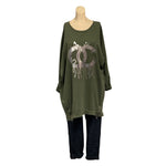 Load image into Gallery viewer, NB - Foil Chanel Inspired Logo Cotton Tunic
