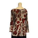 Load image into Gallery viewer, Saloos - Rust Snake Skin Sequin Print Top
