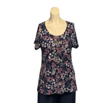 Load image into Gallery viewer, Saloos - Navy Floral Print Top
