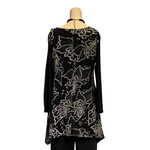 Load image into Gallery viewer, Saloos - Black Flora Knit Top with Necklace
