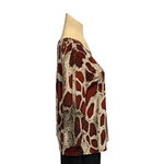 Load image into Gallery viewer, Saloos - Rust Snake Skin Sequin Print Top
