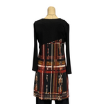 Load image into Gallery viewer, Saloos - Rust Abstract Print Tunic Top with Necklace
