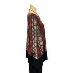 Load image into Gallery viewer, Saloos - Rust Snake Skin Print Top with Necklace
