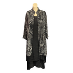Load image into Gallery viewer, Saloos - Grey Animal Print Jacket with Layered Dress
