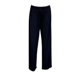 Load image into Gallery viewer, Saloos - Navy Slinky Stretch Plain Trouser
