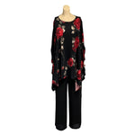 Load image into Gallery viewer, Saloos - Black Rose Print Top
