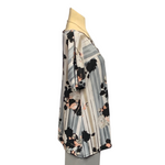 Load image into Gallery viewer, Saloos - Grey Stripe Floral Print Top

