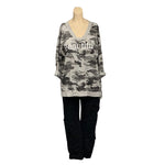 Load image into Gallery viewer, NB - V Neck Camouflage Print Top
