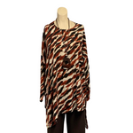 Load image into Gallery viewer, Saloos - Rust Tiger Print Top with Necklace
