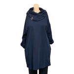 Load image into Gallery viewer, NB - Plain Cowl Neck Hoodie Tunic
