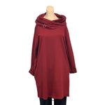 Load image into Gallery viewer, NB - Plain Cowl Neck Hoodie Tunic
