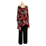 Load image into Gallery viewer, Saloos - Red Flora Print Top
