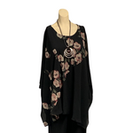 Load image into Gallery viewer, Saloos - Pink Diagonal Floral Chiffon Top

