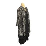Load image into Gallery viewer, Saloos - Grey Animal Print Jacket with Layered Dress
