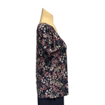 Load image into Gallery viewer, Saloos - Navy Floral Print Top
