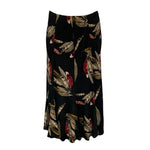 Load image into Gallery viewer, Saloos - Taupe Feather Print Fully Lined Panelled Skirt
