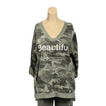 Load image into Gallery viewer, NB - V Neck Camouflage Print Top
