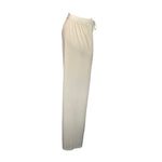 Load image into Gallery viewer, Saloos - Cream Slinky Stretch Plain Trousers
